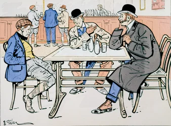 Jockey et entraîneurs au bar